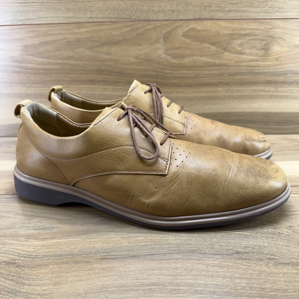 Amberjack Original Hybrid Dress Shoe Oxford Mens 13 Honey Cream Leather Walking